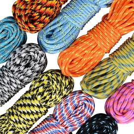MONOBIN Micro Paracord Kit with Instructions, 10 Colors 20FT 2MM Paracord Combo Kit with Beads for Making Bracelets, Lanyards