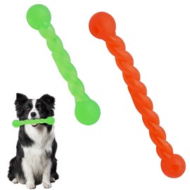 2 Stück Hundespielzeug für Zähne, Hundespielzeug Gummi, Kauknochen Welpen, Kauspielzeug Hund Gummispirale für Hunde Interaktiv Kleine, Mittelgroße und Große Hunde, Für Zahnfleisch assieren,18cm+28cm