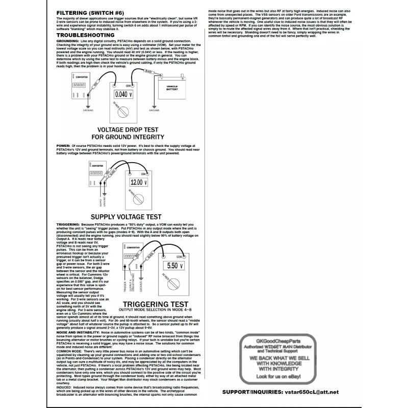 Widget Man PSTACHio CUMMINS SWAP TACH ADAPTER, 6.8/5.x TRITON, 7.3