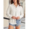 Women's Button Down Dress Shirts Long Sleeve Stretch Blouse Work