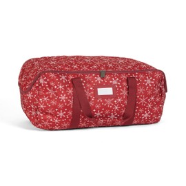 Covermates Keepsakes Garland Duffle Bag – Durable Polyester, Reinforced Handles, Fits up to 25 Foot Garland Depending on Thickness - Holiday Storage, Red Snowflake