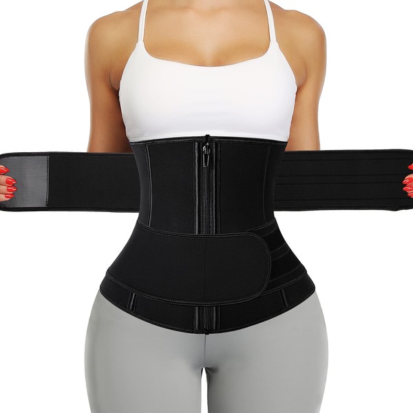 KIWI RATA Neoprene Sauna Waist Trainer Corset Sweat Belt with