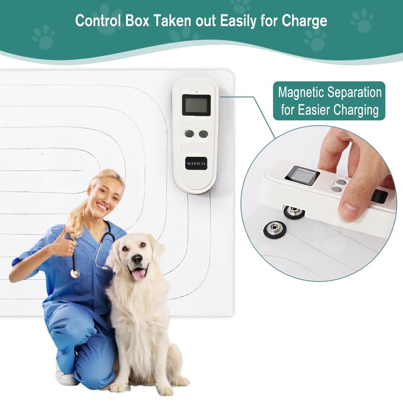 SEERWAY 2 Rechargeable Pet Shock Mats Same Size, Cat Repellent