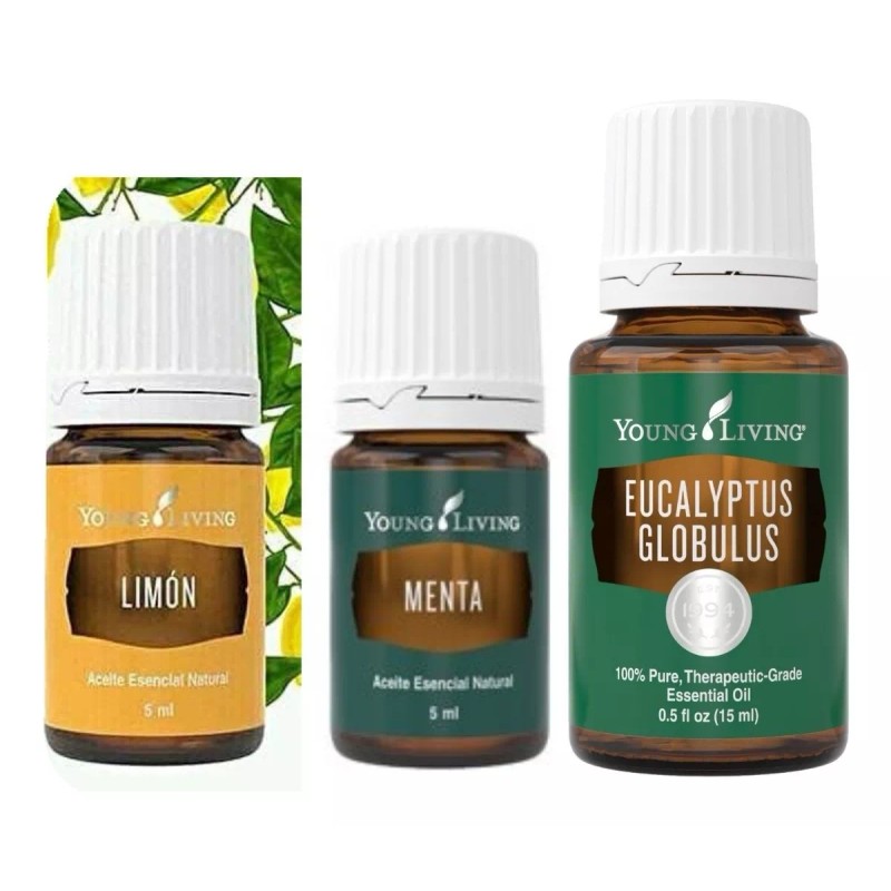 Young Living Set De 3 Aceites Young Living Limón, Menta