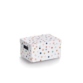 Zeller Dots 14474 Storage Box Recycled Cardboard Approx. 18 x 25 x 13 cm