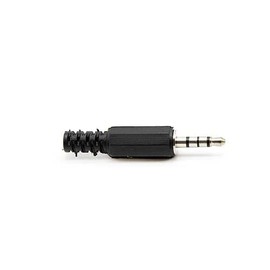 CABLEPELADO Audio Jack Plug 4-Pin Male 3.5 mm Stereo Black