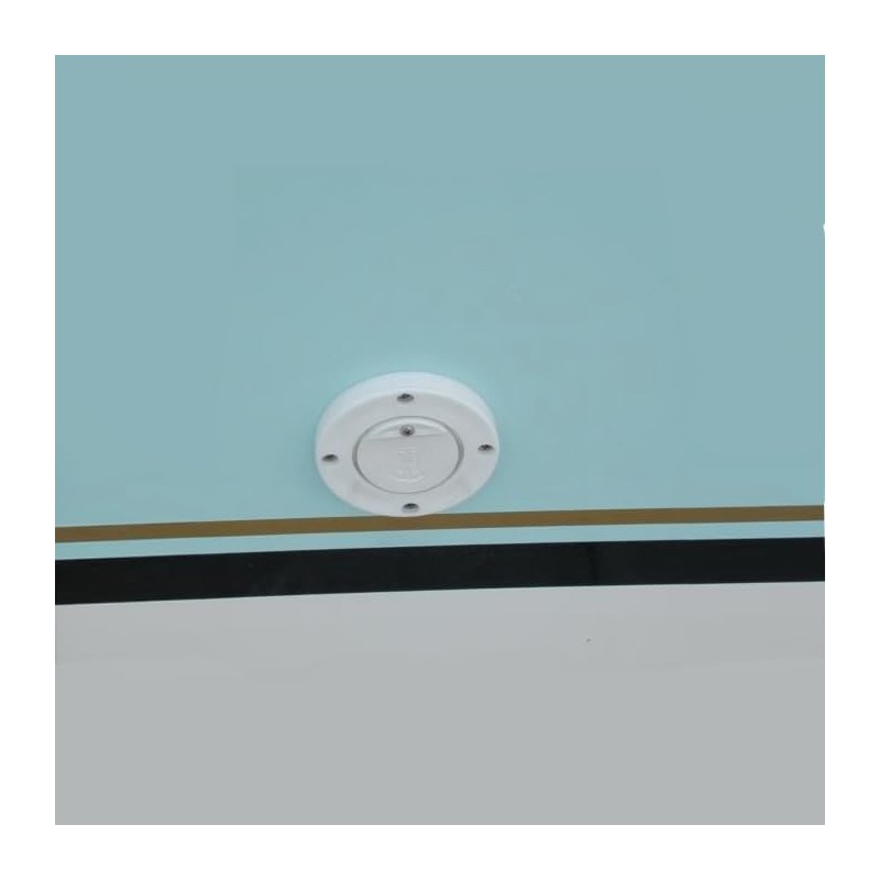 T-H Marine Flush Mount Scupper Valve Assembly - White