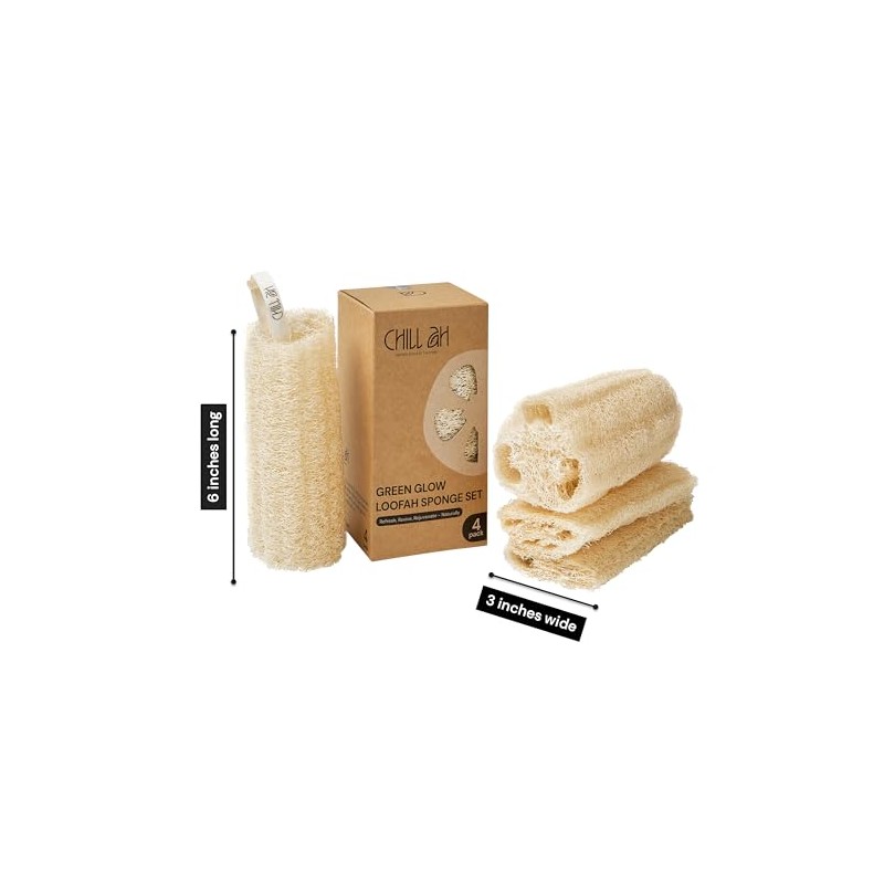 Juego Esponjas Lufa Green Glow 100 Origen Vegetal Colorantes Biodegradables