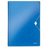 Leitz A4 Expanding File with 6 Compartments, Elastic Band Fastener, Metallic Blue, Wow Range, 45890036