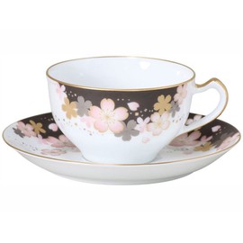 Okura Toen Sakura Series 2nd "Yuzen Sakura" Cup & Saucer 1c/a682-2