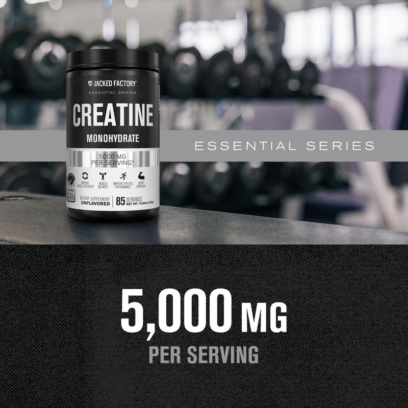 Jacked Factory Creatine Monohydrate Powder 425g - 5g Daily Creatine