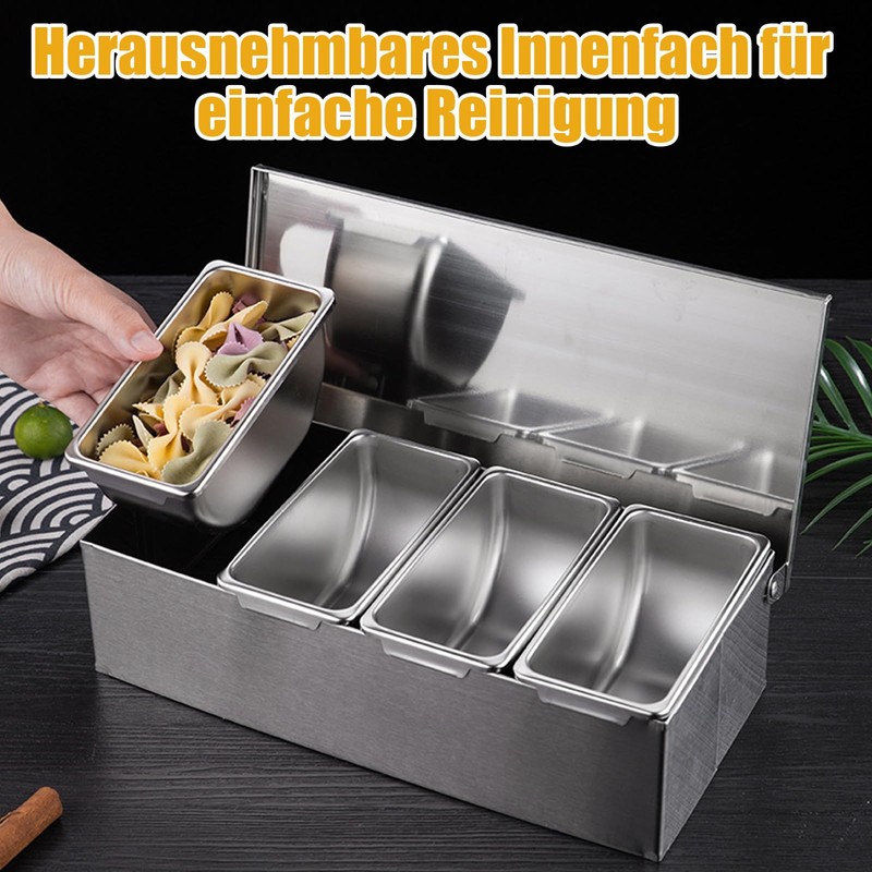 IGTOPS Ingredient Container with Lid and Spoon, Spice Box, Side