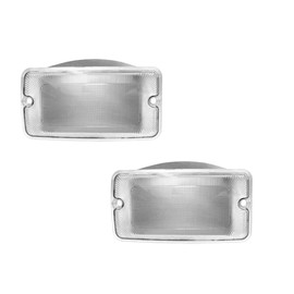 Tonsya For 1997 1998 1999 2000 2001 2002 2003 2004 2005 2006 Jeep Wrangler TJ Front Corner Turn Signal Parking Lights Housings Replacement Clear Lens