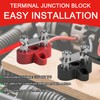 JIQI 2Pcs Bus Bar Terminal Block 1/4" Dual Stud Battery