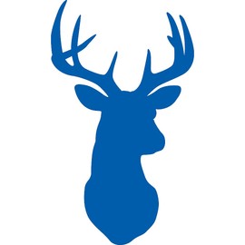 NBFU Decals Deer Head Adventure Wildlife 1 (Azure Blue) (Set of 2) Premium Waterproof Vinyl Decal Stickers for Laptop Phone Accessory Helmet Car Bumper Mug Tuber Cup Door Wall