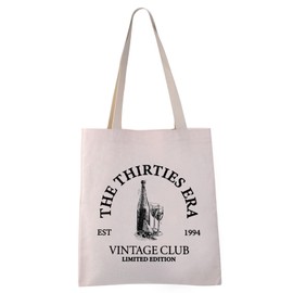 30th Birthday Tote Bag 30th Party Gift In My Thirties Era Gift For Friend Boyfriend Girlfriend (VINTAGE CLUB tote CA)