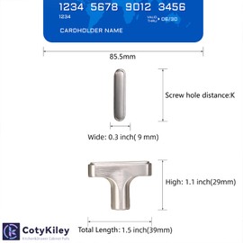 Cotykiley 6 Pack Brushed Satin Nickel Kitchen Cabinet Knobs Drawer Pulls Solid Drawer Knobs Dresser Knobs Cabinet Hardware Knobs for Dresser Drawers