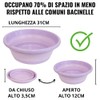 SIC Multi-purpose Folding Bowl, Portable Thermoplastic Rubber, Round Shape, Space-Saving,