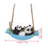 Swing Panda Statue Mother and Baby Panda Lying On The