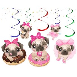 Pug Dog Streamers - Adorable Pug-Themed Party Decorations for a Tail-Wagging Celebration