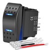 Nilight Momentary Rocker Switch (ON)-Off-(ON) Toggle Switches DPDT 7Pin 12V