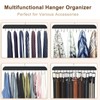 16 Hooks Wooden Belt Hanger, 360 Degree Rotating Space Saving