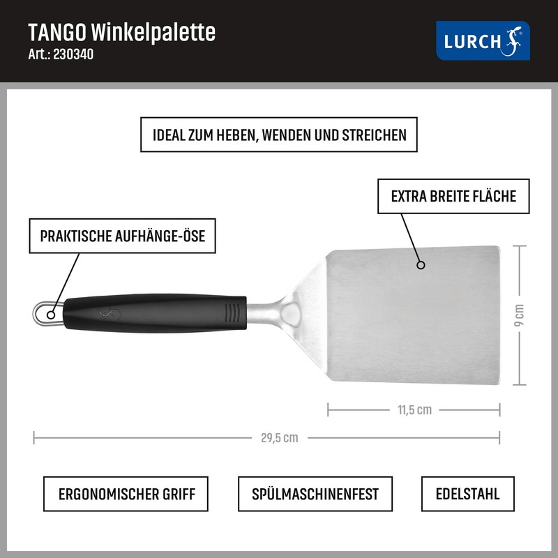 Lurch 230340 Tango Angled Palette for Turning and Sharing Grill/Roasted