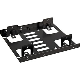 Delock Installation frame 3.5 101.6 mm Ã ― 146 mm > 2x 6.35 cm, 70 mm ― 100 mm HDD 3.5 > 2x 2.5 inch – Black