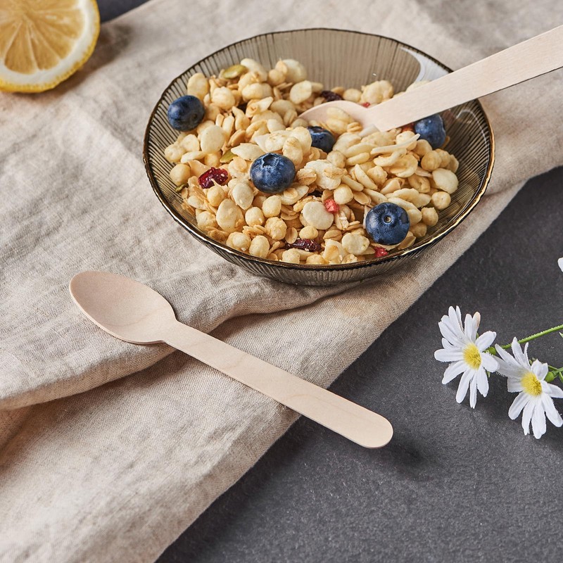 JALUXING 100% Compostable Cutlery Set - 300 Combo Wooden Utensils