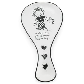 Enesco Children of The Inner Light Nurse Caring and Healing Utensil Holder Spoon Rest, 9 Inch by 5 Inch, White