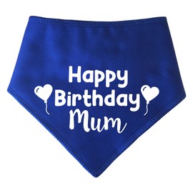 Spoilt Rotten Pets Blue 'Happy Birthday Mum ' Dog Bandana Birthday Card From The Dog (Size 2 Small Dogs Terriers & Cockerpoo)