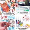 Decola Acryl-Textilfarbe Set | 5x20 Ml Waschmaschinenfeste Stofffarben + 2x18ml