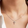 S925 pure silver full Cubic Zirconia Cross Necklace for Women,