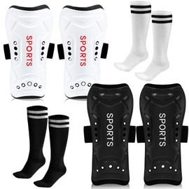 Shin Guards Soccer Youth, Protective Soccer Shin Guards & Lightweight and Breathable Kids Calf Socks Sleeves Equipment for 3-6 7-10 11-15 Years Old Boys Girls Teenagers