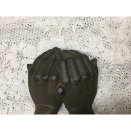 K-RAC Cast Iron Rust Colored “Hands” Business Card Coin, Or MiscellaneousH