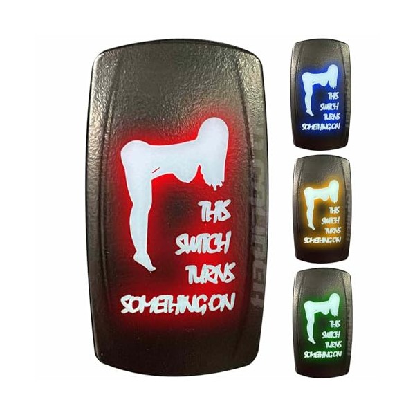 50 Caliber Racing 20A 12V Rocker Switch ON/Off Red LED