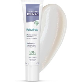 Rehydrate Organic Refreshing Eye Contour Cream - Soothing Hydration with Hyaluronic Acid For Dark Circles -For Sensitive Skin 0.5 Fl Oz