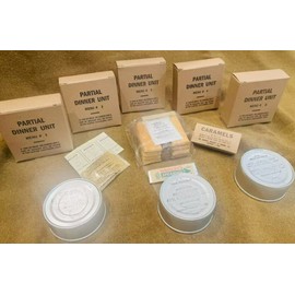World War II Edible Rations - Partial Dinner Unit - Reproduction Box and Can