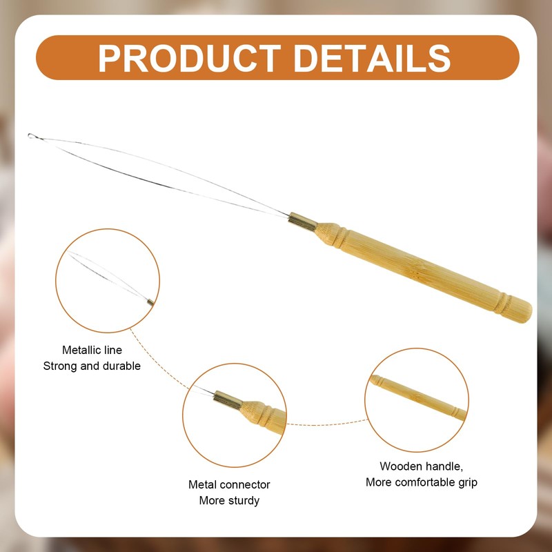 Bead Threader, 9 Pcs Hair Loop Styling Tool Beading Tools
