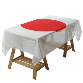 Asian Countries Tablecloth Fade-Resistant Washable National Flag Tablecloth, Suitable for Kitchen Dining Family Gatherings and Outdoor Events,59 Inches * 83 Inches. (Japan)