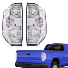 G-PLUS Tail Lights, Compatible with Toyota Tundra 2014 2015 2016 2017 2018 2019 2020 2021, Rear Lamps Clear Lens Driver & Passenger Tail Lamps Luces Traseras, Faros Traseros Rear LightsAssembly