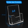 AITEE DIN A5 Table Brochure Stand: Pack of 2 Acrylic