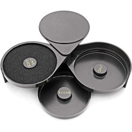 vigor Tier Bar Glass Rimmer Bamboo Wood Sugar Salt Box with Sponge,Bartend - 1 Set(Plastic)