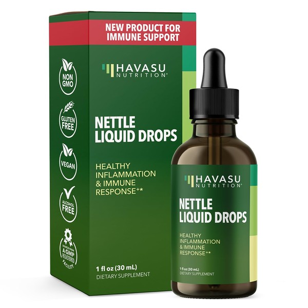 Organic Stinging Nettle Root | USDA-Certified Stinging Nettle Leaf | Stinging Nettle for Prostate, Joint and Immune Health | Herbal Nettle Root for Detoxification | Non-GMO, Vegan, Unflavored, 30mL