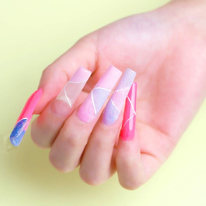 BNG Dual Forms System Flat Square Full Cover Poly Nail