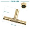 ACROPIX Barb Hose Fittings 8mm Universal T Shape Brass Gold