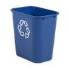 Rubbermaid Wastebasket Recycling Medium 28 Qt / 7 Gal Blue