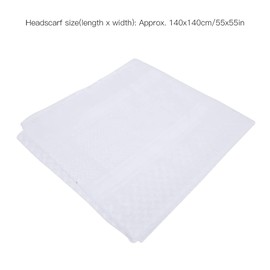 Men's Muslim Hijab Headscarf 140 x 140 cm Men's Hijab Headscarf Arabic Blankets Scarves Turban Headgear Muslim Headcover Muslim Clothing Head Cap (White Square)