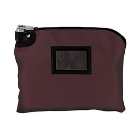 BankSupplies Laminated Nylon Locking Deposit Bag | Burgundy | 2 Keys Included for Each Bag | Heavy Duty | Puncture Resistant Laminated Nylon | Double Stitched Seams