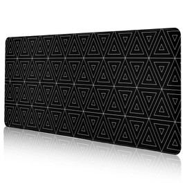 DAWNTREES Desk Mat 80x30cm,Triangle Pattern,Non-Slip Rubber Base,Stitched Edge,Desk mat for Laptop,Computer & PC, Wristing Pad for Gamer,Office & Home